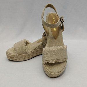 Rampage Jenelle Platform Sandal Wedges Natural